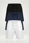 Men's 3-Piece Linen Shorts Set with Elastic Waistband