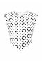 Polka Dot Crop Fitted Blouse - 2