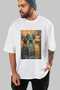 For the Love of Cats 66 Front Cat Printed White Oversize T-Shirt 100% Cotton Unisex Cat Lover Premium Design - 7