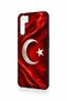 Oppo A91 Compatible Turkish Flag Patterned Silicone Case - 4