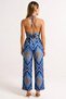 Women's Plus Size Halter Neck Sleeveless Shawl Pattern Satin Woven Beach Set Tube Leg Long Length Casual - 5