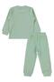 Smiling Face Printed Pajama Set for Ages 1-7 - Green - 2