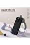iPhone 14 Pro Max 6.7' 2022 Case, Liquid Silicone Cover, Slim Fit, Matte, Drop Tested, Black - 2