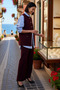 Women's Sleeveless Crew Neck Button Detailed Knitwear Vest Trousers Set Relaxed Fit Casual Modern Stylish - 2