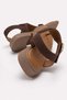 Women's Sandals with Stones between the Toes Brown Suede - 4