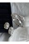 Steel Pearl Detailed Adjustable Women's Bracelet and Earring Set - 4