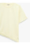 Short Sleeve Crew Neck Lace Detailed Comfortable Fit T-Shirt - 6