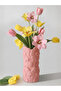 Daisy Relief Bioplastic Modern Decorative Vase – 20 cm Design Object Pink (Flowers Not Included)