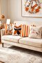 Orange Horses Patterned 4-Piece Throw Pillow Cover Set - 3