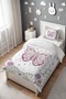 Purple Floral Patterned Single Baby Kids Bedding Set - 3