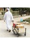 FFD Heavy Duty Folding Utility Wagon Cart, Adjustable Handle All-Terrain Wheel Collapsible Trolley, 80KG Load 600D Oxford Fabric Portable Wagon for Camping Beach Garden Shopping Outdoor Activities - 8