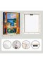 Set of 4 Framed Vibrant Open Window Landscape Wall Art, 8x10 Inches Nature Scene Canvas Prints, - 5
