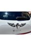 Car Rear Logo Wing Sticker Black - 4