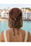 Pearl Detailed Openwork Triangle Knitwear Bandana Hair Accessory - 2