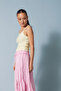 Tulle Detailled Tank Top Yellow - 3