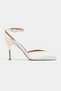 Vela Sedef Satin Ankle Strap Open Toe Detail Women's Heeled Shoes - 5