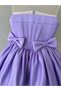 Shedress Lilac Satin Girls' Dress - Special Occasion Dress with Balloon Skirt and Double Bow Corset Look - 4