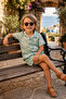 Boy's Leaf Patterned Shorts Set – Wrinkled Fabric 3-9 Years I Holiday Combination I Comfortable Fit I Boy's Set - 3