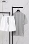 Trust Problem Printed Large Size Unisex Oversize T-Shirt Shorts Set - 2