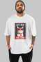 For the Sake of Cat Love 125 Front Cat Printed White Oversize T-Shirt 100% Cotton Unisex Cat Lover Premium Design - 2