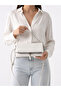 Felix Foldable Cream Chain Detailed Shoulder and Crossbody Bag