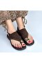 Oliwa Premium Brown Suede Flip-Flop Sandals - 4
