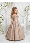 Girl's Crowned Satin Evening Dress Wedding Ball Special Graduation Dress Wedding Dress 3 Pieces - 6