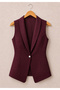 Women's Sleeveless Collared Stoned Open Front Atlas Vest