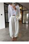 100% Linen Shalwar Pants with Pockets Ecru