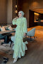 Yellow Layered Skirt Evening Dress - 2
