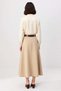 Women's Maxi Skirt Belted A-Line Cut Woven Fabric Casual Daily Wear Size Modern Stylish Comfortable Elegant - 5