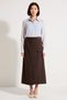 Women's Plus Size Maxi Skirt Sarong Cut Pocket Detailed Linen Look Woven Unlined Daily Comfortable - 4