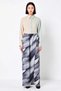 Women's Midi Satin Skirt Gradient Patterned Slit Sarong Cut Lined Polyester Comfortable Daily Casual - 2