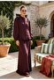 Mira Ruffle Detailed 4-Layered Muslin Skirt Set – Plum - 6