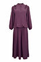 Mira Ruffle Detailed 4-Layered Muslin Skirt Set – Plum - 8