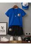 Summer Children's T-Shirt Shorts Unisex (Small Panda Print on the Left)
