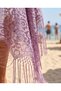 Floral Motif Detailed Tasseled Women's Pareo, Mini Beach Dress - 4