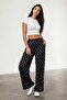 Polka Dot Women's Elastic Waist Elastic Cuffs Sweatpants - 2