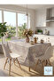 Tablecloth with Pvc Lace Appearance, Easy to Clean, Non-Slip, Liquid-Proof, Non-Perforated. Cream Mulberry - 5