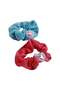 Hello Kitty Glitter Fabric Two Hair Crunchies With Heart Pvc Charms - 8