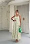 Women's Beige Back Tie Detailed Floral Patterned Stylish Summer Dress