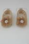 Baby Girl Booties with Flower Accessories, Furry Ribbon Tie, Size 18-19, Gold