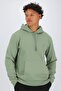 Men's Classic Fit Hooded Collar Organic Cotton Men's Sweatshirt Light Green