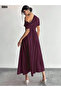 Women's Off-The-Shoulder Short Sleeve Long Janjan Crepe Dress - 3