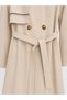 Women's Long Trench Coat Relaxed Fit Premium Line Detailed Belted Stylish Unlined - 7