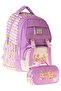 Flowers Girls' Flowers Printed School Backpack and Pencil Case Set - Setcc-C4071C
