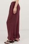 Burgundy Lace-Up Balloon Women's Trousers - 5