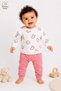 Baby Girl Heart Patterned Top and Bottom Set Seasonal 3 6 9 12 Months - 6