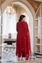 Premium AnarKali Kurta Set for Women with Dupatta & Pants | Indian Ethnic Wear | Anarkali Salwar Suit | Kurti Set Ladies | Festive, Wedding & Party Wear | Maroon - 9