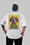 For Dog Lovers 21 White Oversize T-Shirt with Dog Print on the Back 100% Cotton Unisex Dog Lover Premium Design - 2